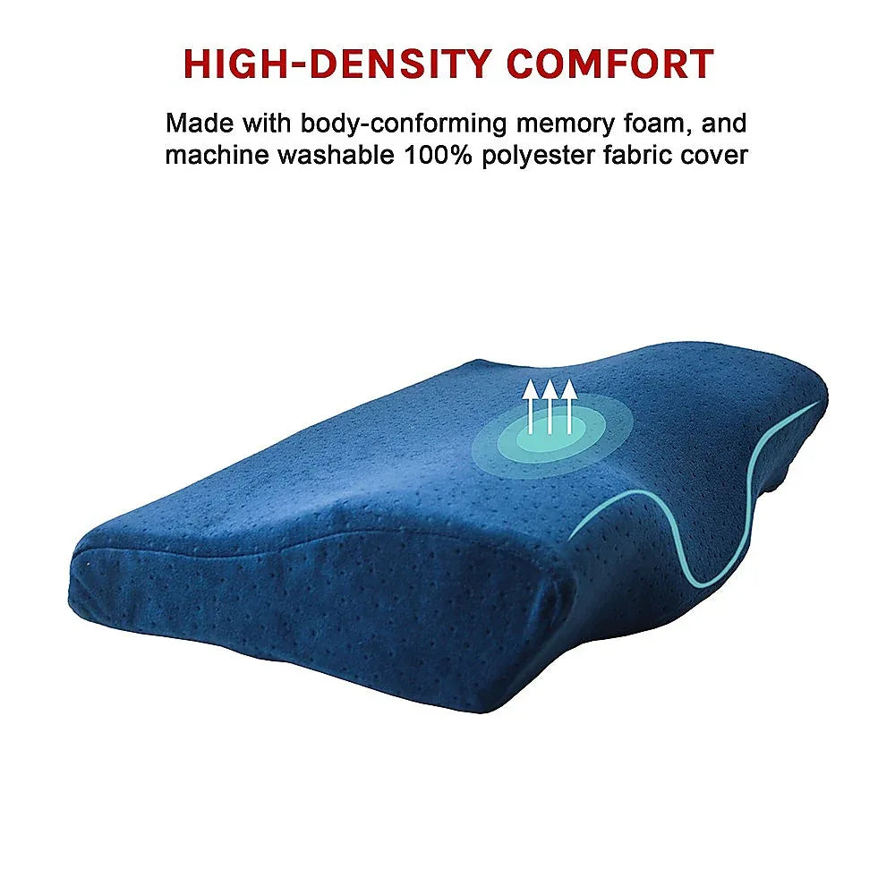 Memory Foam Neck Pillow Cushion Support Rebound Contour Pain Relief Health Care - Mekamart Australia