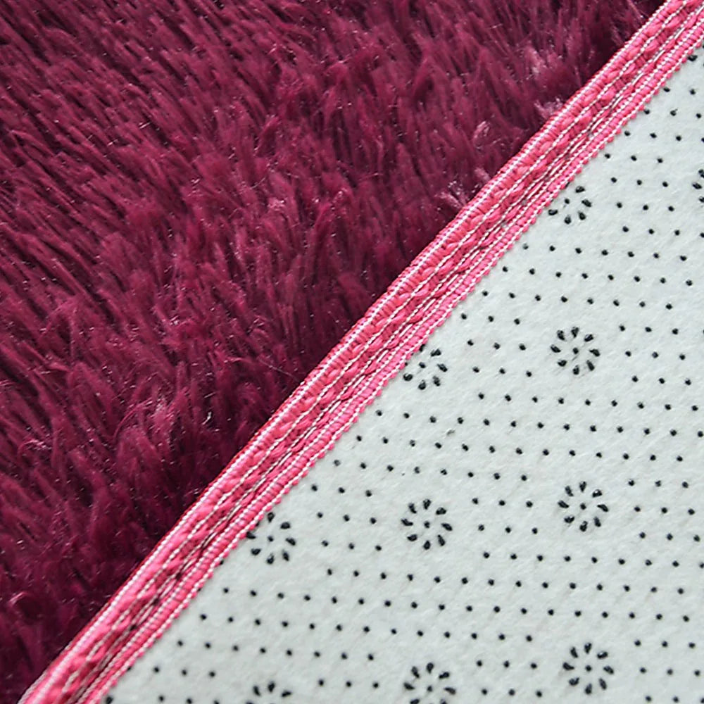 200x140cm Floor Rugs Large Shaggy Rug Area Carpet Bedroom Living Room Mat - Burgundy - Mekamart Australia