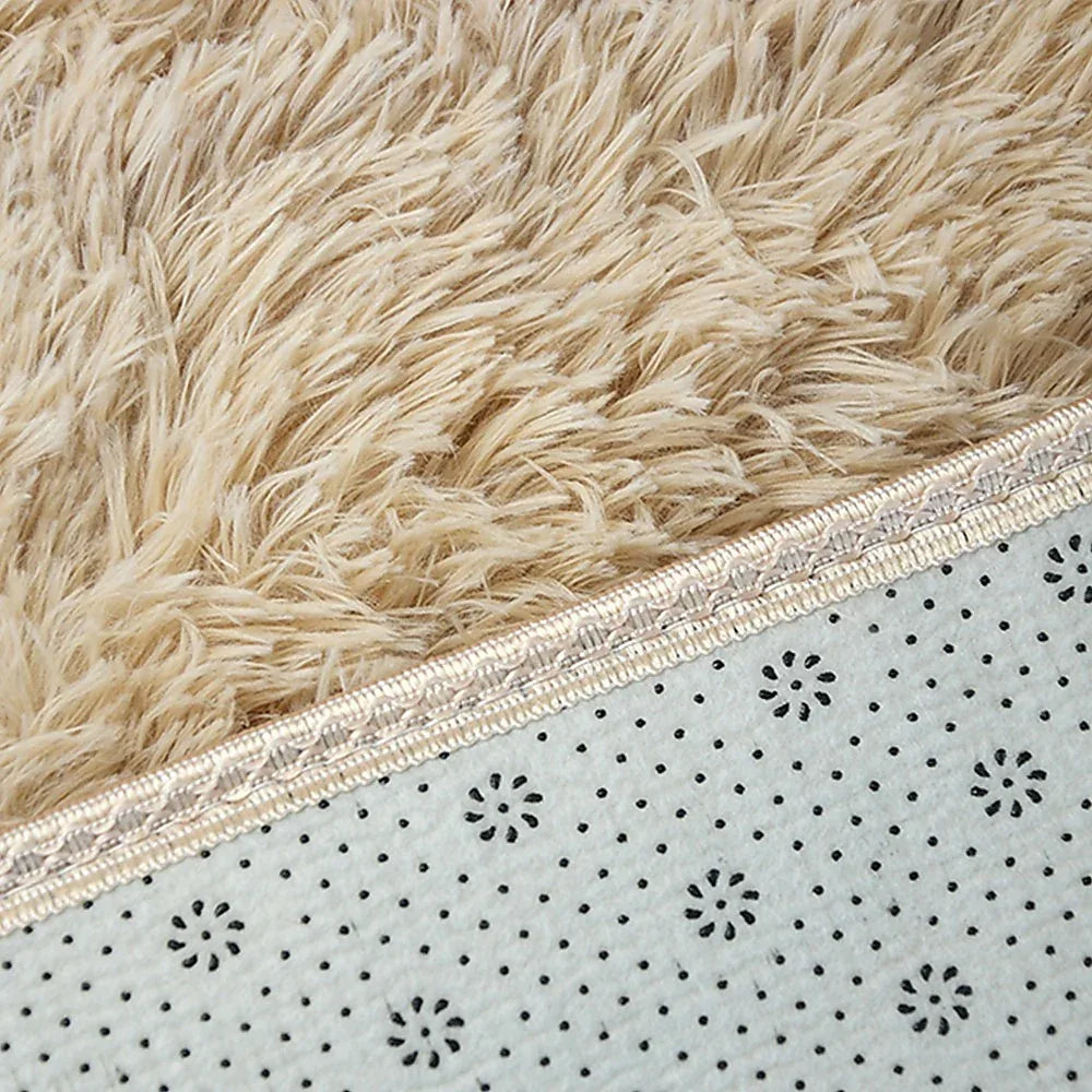 200x140cm Floor Rugs Large Shaggy Rug Area Carpet Bedroom Living Room Mat - Beige - Mekamart Australia