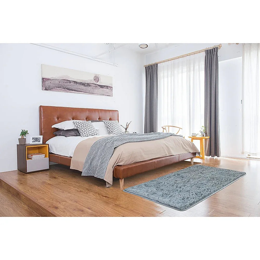 200x140cm Floor Rugs Large Shaggy Rug Area Carpet Bedroom Living Room Mat - Grey - Mekamart Australia