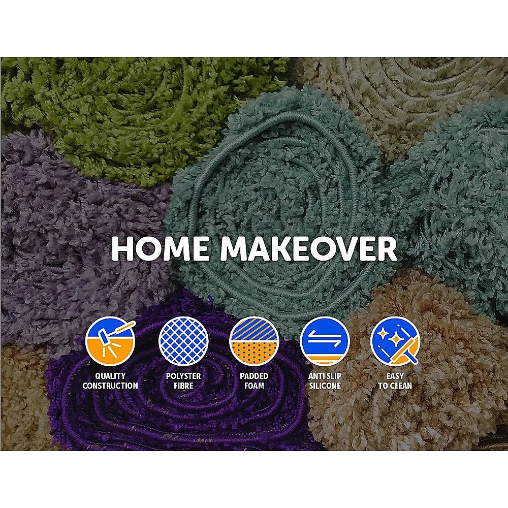 200x140cm Floor Rugs Large Shaggy Rug Area Carpet Bedroom Living Room Mat - Grey - Mekamart Australia