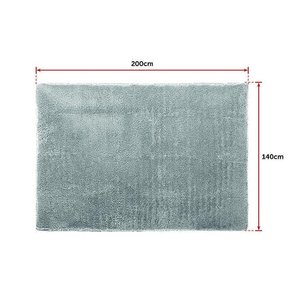 200x140cm Floor Rugs Large Shaggy Rug Area Carpet Bedroom Living Room Mat - Grey - Mekamart Australia