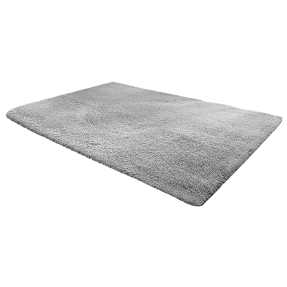 230x160cm Floor Rugs Large Shaggy Rug Area Carpet Bedroom Living Room Mat - Grey - Mekamart Australia