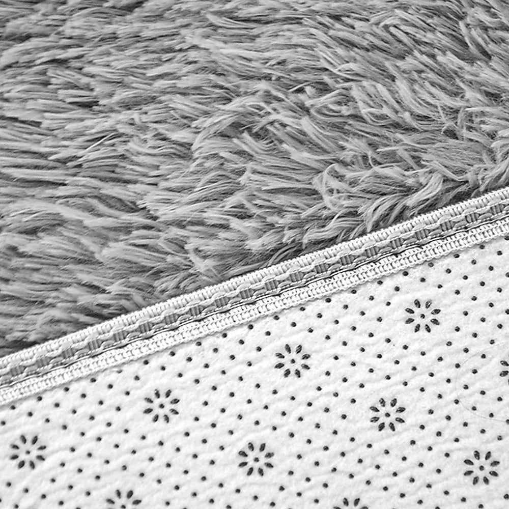 230x200cm Floor Rugs Large Shaggy Rug Area Carpet Bedroom Living Room Mat - Grey - Mekamart Australia