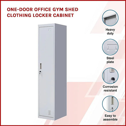 One-Door Office Gym Shed Clothing Locker Cabinet - Mekamart Australia