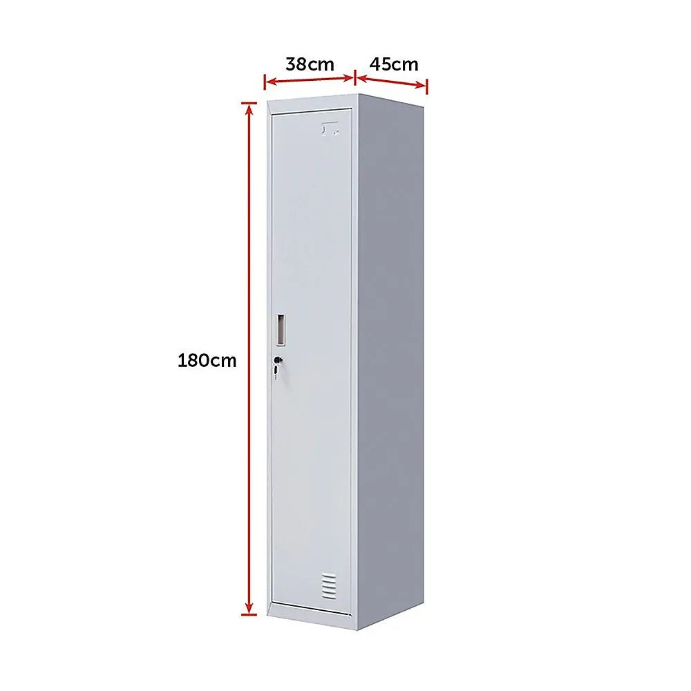 One-Door Office Gym Shed Clothing Locker Cabinet - Mekamart Australia