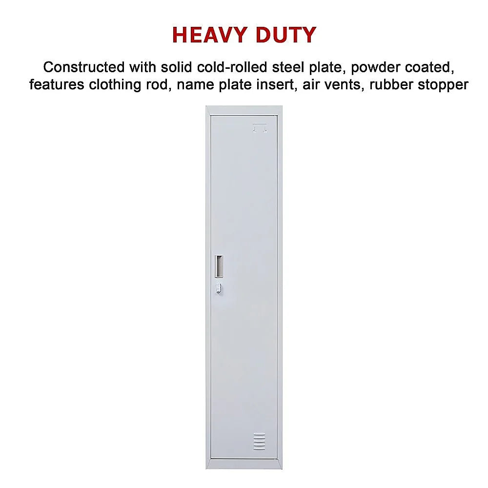 One-Door Office Gym Shed Clothing Locker Cabinet - Mekamart Australia