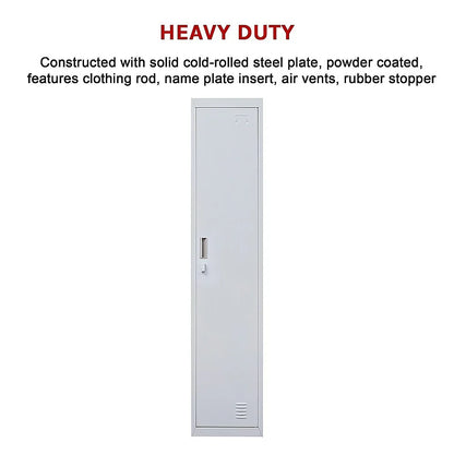 One-Door Office Gym Shed Clothing Locker Cabinet - Mekamart Australia