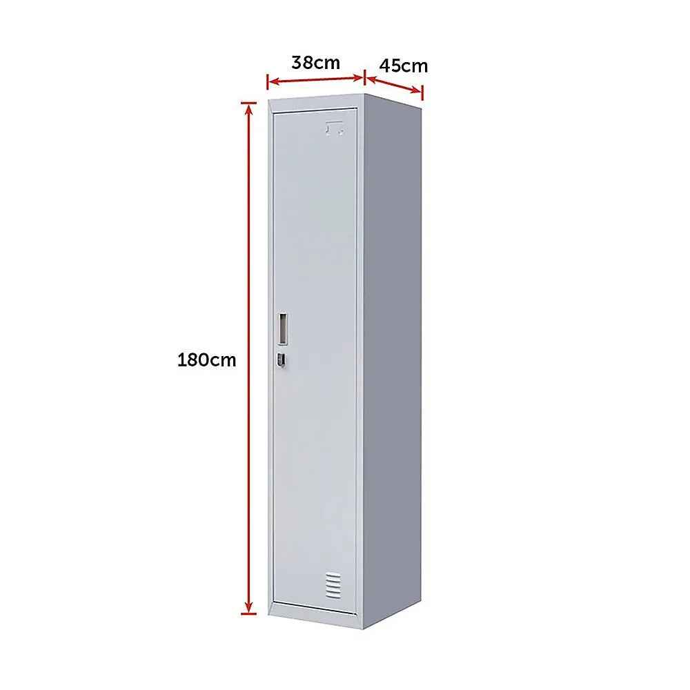 One-Door Office Gym Shed Clothing Locker Cabinet - Mekamart Australia