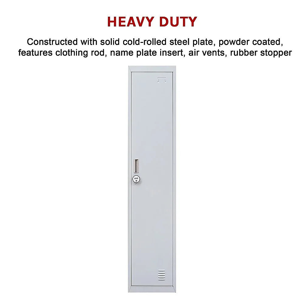 One-Door Office Gym Shed Clothing Locker Cabinet - Mekamart Australia