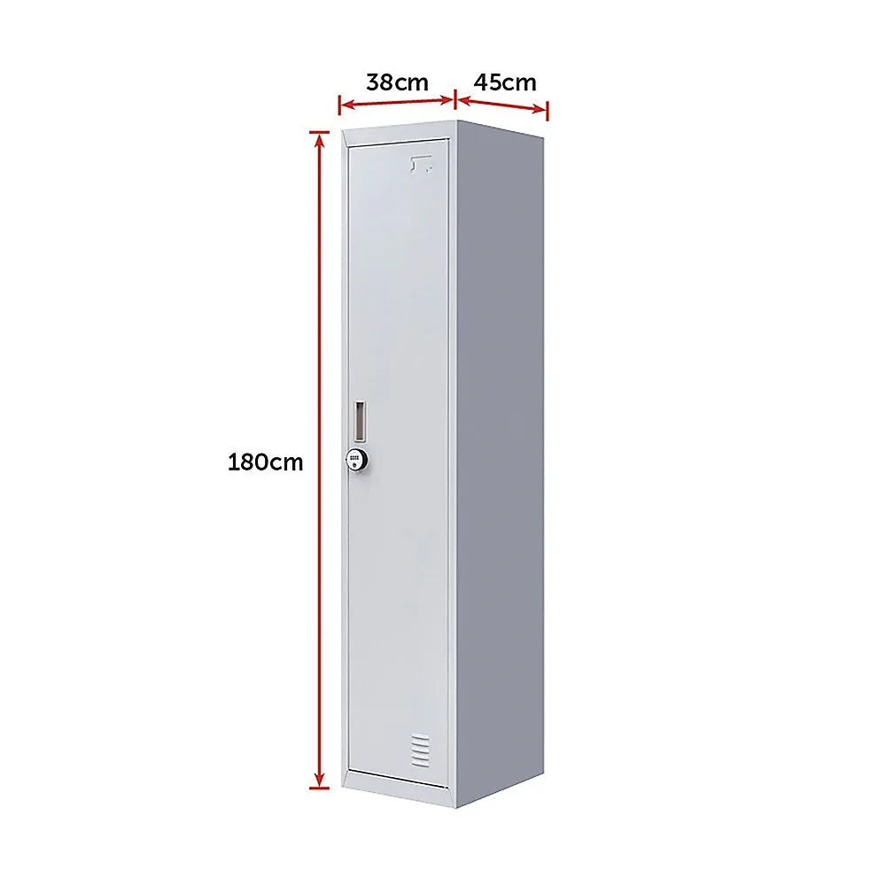 One-Door Office Gym Shed Clothing Locker Cabinet - Mekamart Australia