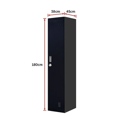 One-Door Office Gym Shed Clothing Locker Cabinet - Mekamart Australia