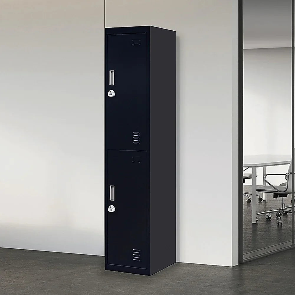 2-Door Vertical Locker for Office Gym Shed School Home Storage - Mekamart Australia