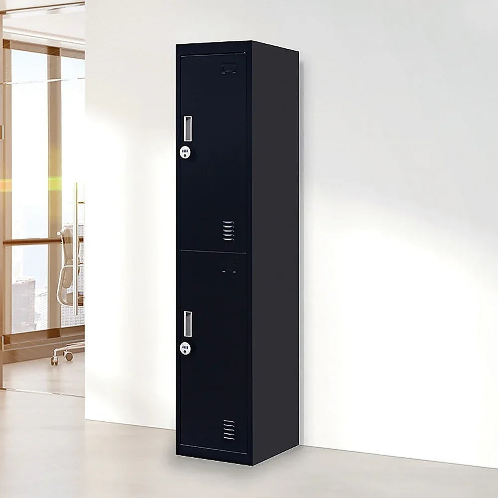 2-Door Vertical Locker for Office Gym Shed School Home Storage - Mekamart Australia