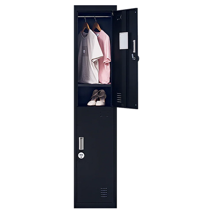 2-Door Vertical Locker for Office Gym Shed School Home Storage - Mekamart Australia
