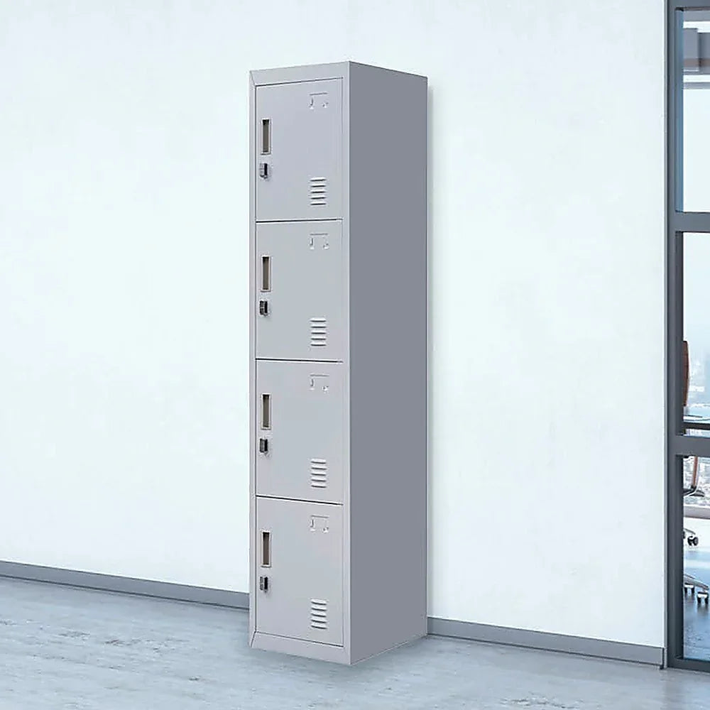4-Door Vertical Locker for Office Gym Shed School Home Storage - Mekamart Australia