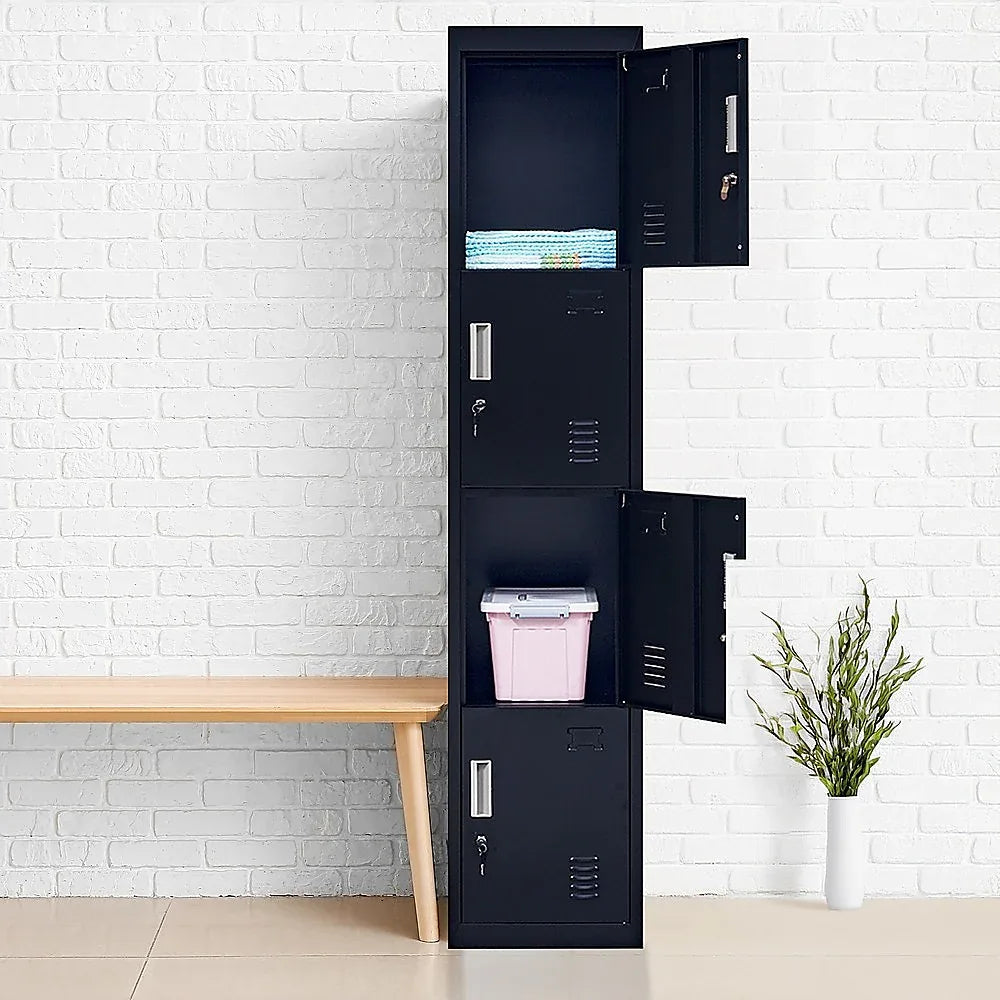 4-Door Vertical Locker for Office Gym Shed School Home Storage - Mekamart Australia