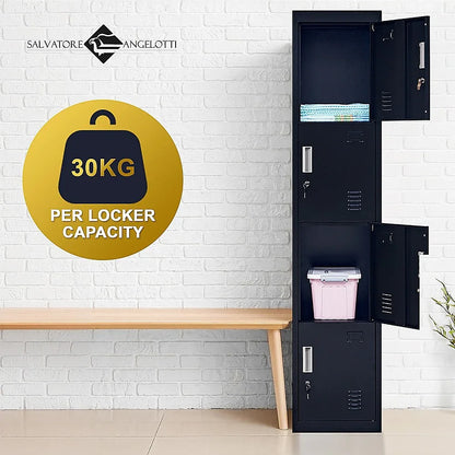 4-Door Vertical Locker for Office Gym Shed School Home Storage - Mekamart Australia