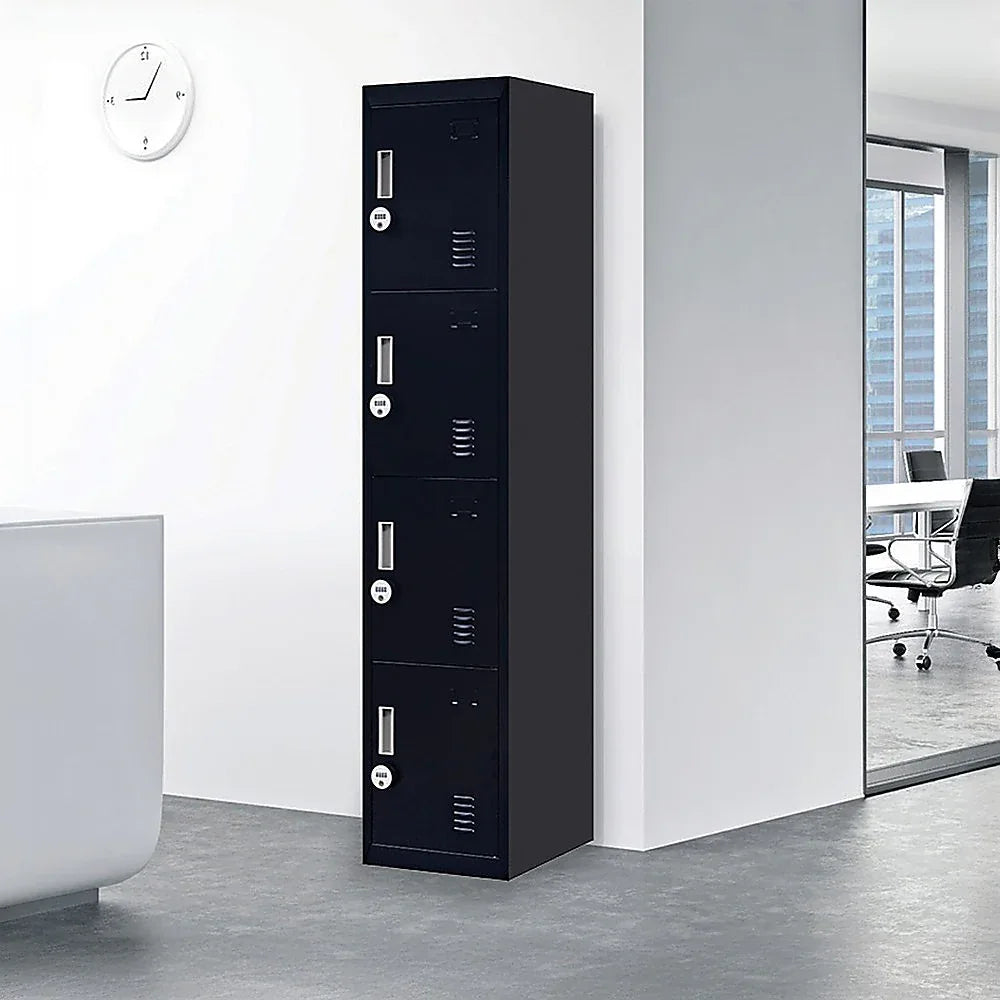 4-Door Vertical Locker for Office Gym Shed School Home Storage - Mekamart Australia