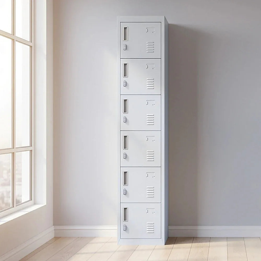 6-Door Locker for Office Gym Shed School Home Storage - Mekamart Australia