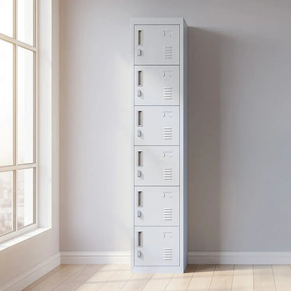 6-Door Locker for Office Gym Shed School Home Storage - Mekamart Australia