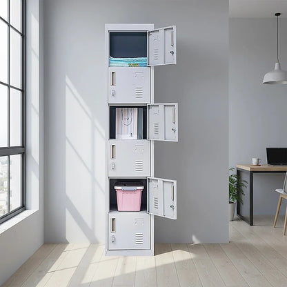 6-Door Locker for Office Gym Shed School Home Storage - Mekamart Australia