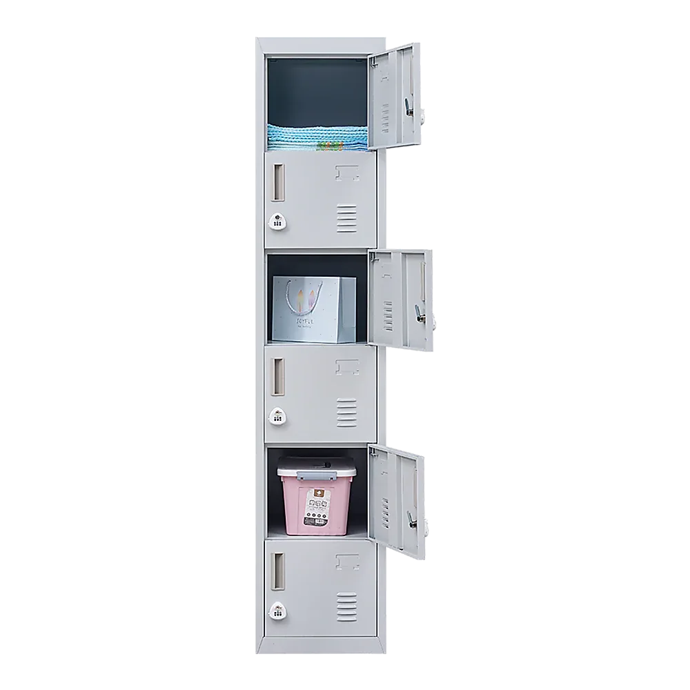 6-Door Locker for Office Gym Shed School Home Storage - Mekamart Australia