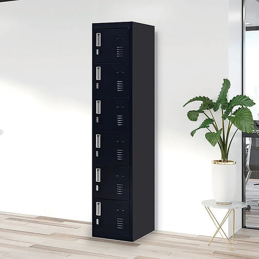 6-Door Locker for Office Gym Shed School Home Storage - Mekamart Australia