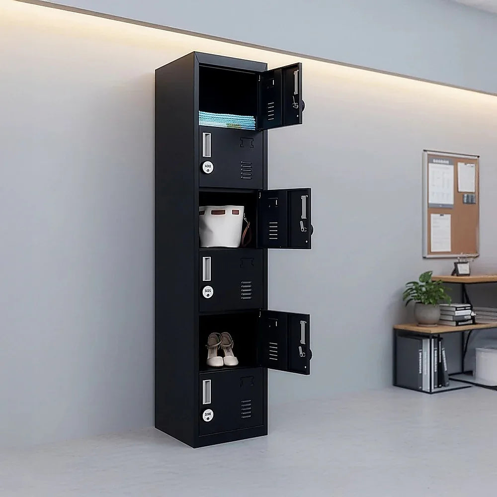 6-Door Locker for Office Gym Shed School Home Storage - Mekamart Australia