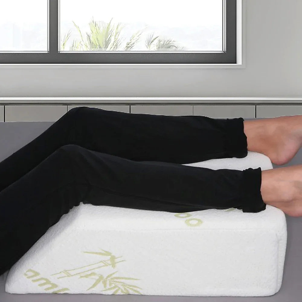 Wedge Elevation Pillow Cool Gel Memory Foam Leg Raiser Support Cushion - Mekamart Australia