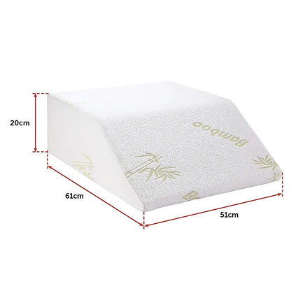 Wedge Elevation Pillow Cool Gel Memory Foam Leg Raiser Support Cushion - Mekamart Australia