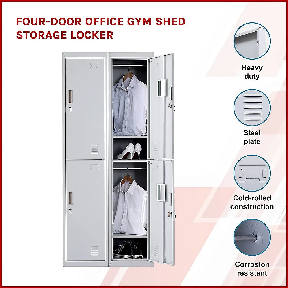 Four-Door Office Gym Shed Storage Locker - Mekamart Australia