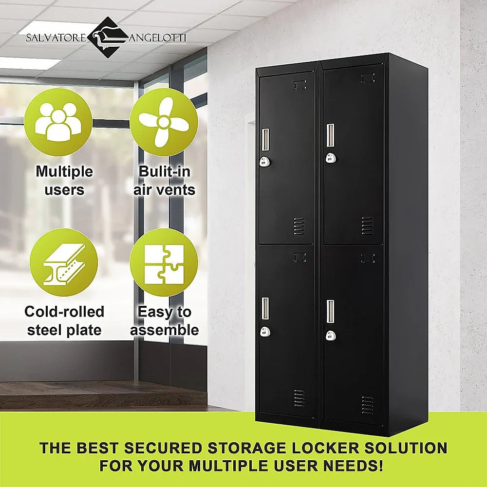 Four-Door Office Gym Shed Storage Locker - Mekamart Australia