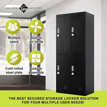 Four-Door Office Gym Shed Storage Locker - Mekamart Australia