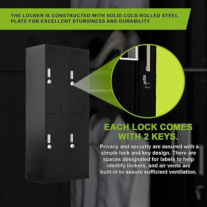 Four-Door Office Gym Shed Storage Locker - Mekamart Australia