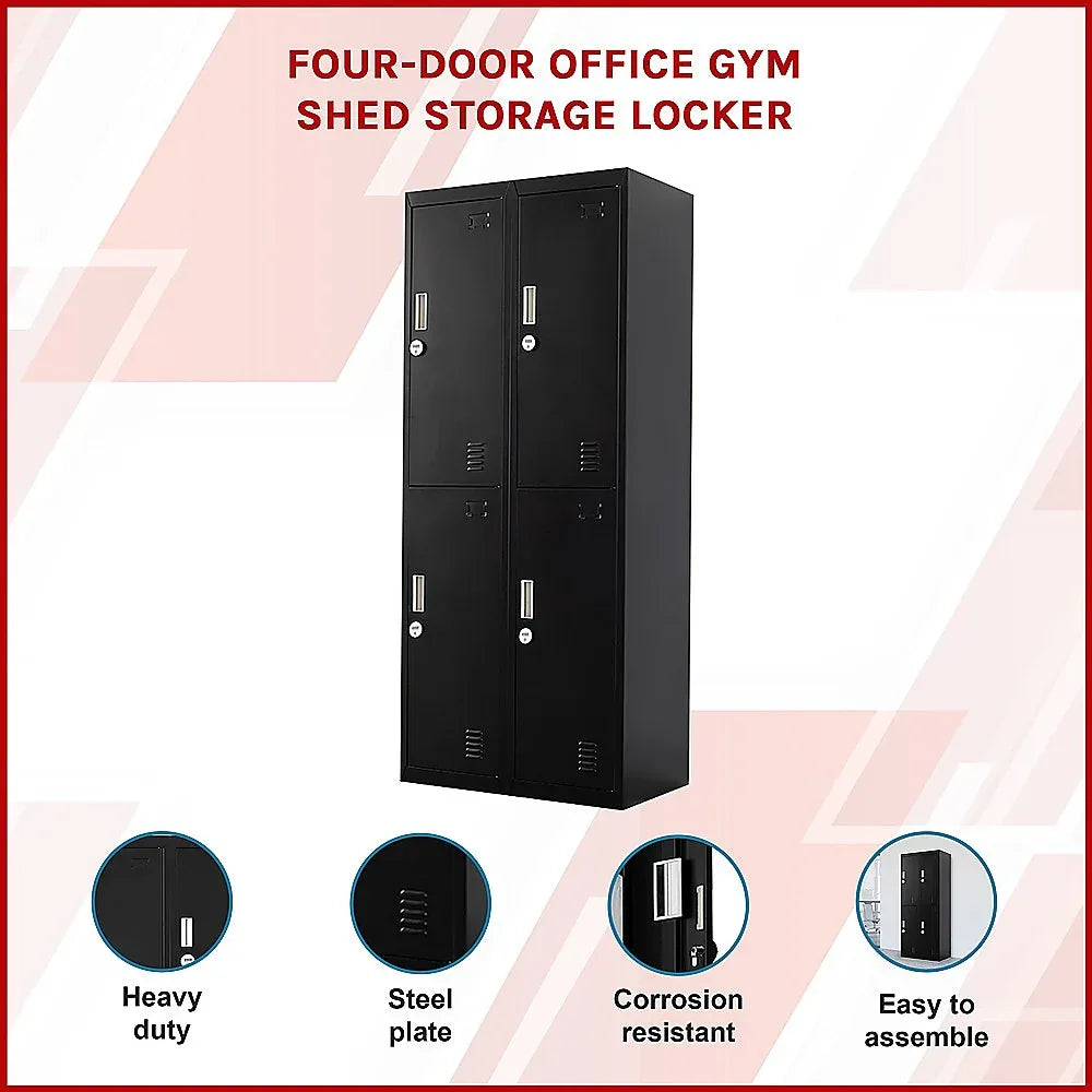 Four-Door Office Gym Shed Storage Locker - Mekamart Australia