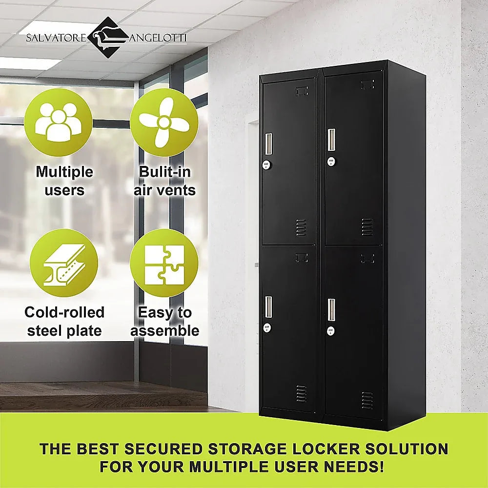 Four-Door Office Gym Shed Storage Locker - Mekamart Australia