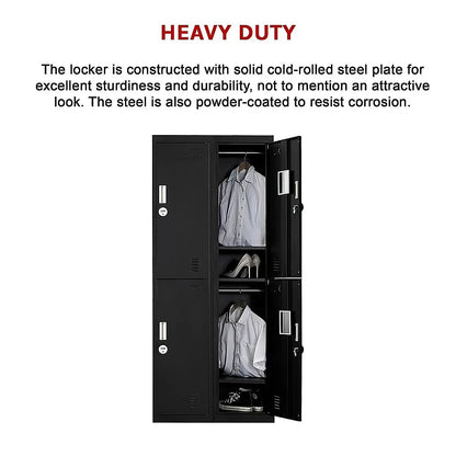 Four-Door Office Gym Shed Storage Locker - Mekamart Australia