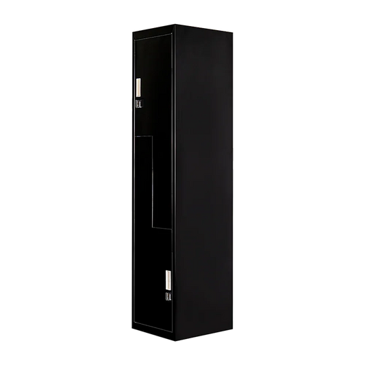 Black Two-Door L-shaped Office Gym Shed Storage Lockers - Mekamart Australia