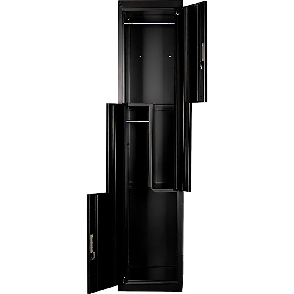 Black Two-Door L-shaped Office Gym Shed Storage Lockers - Mekamart Australia