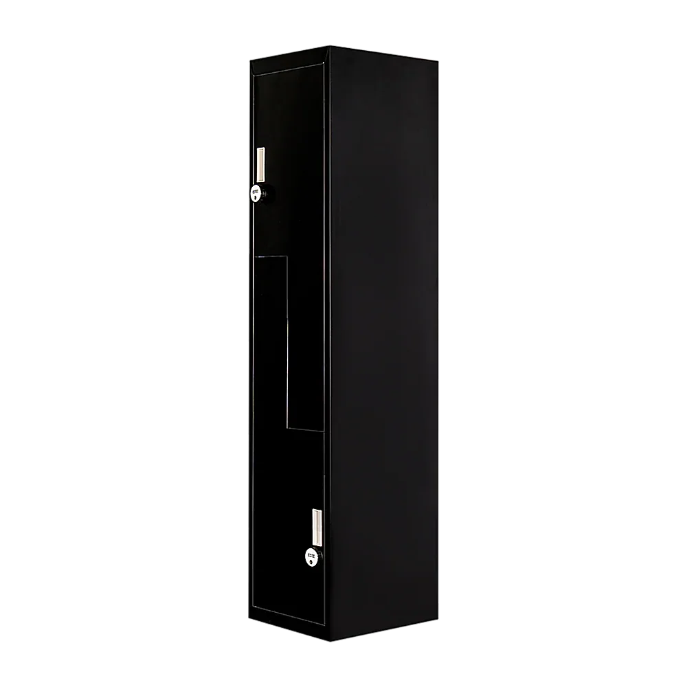 Black Two-Door L-shaped Office Gym Shed Storage Lockers - Mekamart Australia
