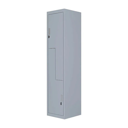 Grey Two-Door L-shaped Office Gym Shed Storage Lockers - Mekamart Australia