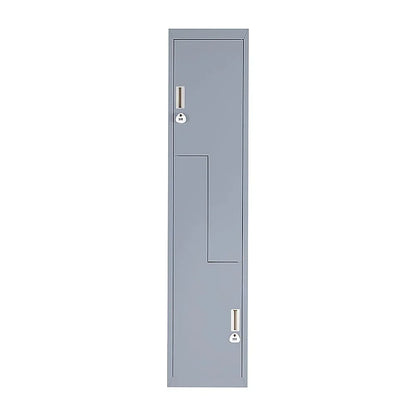 Grey Two-Door L-shaped Office Gym Shed Storage Lockers - Mekamart Australia