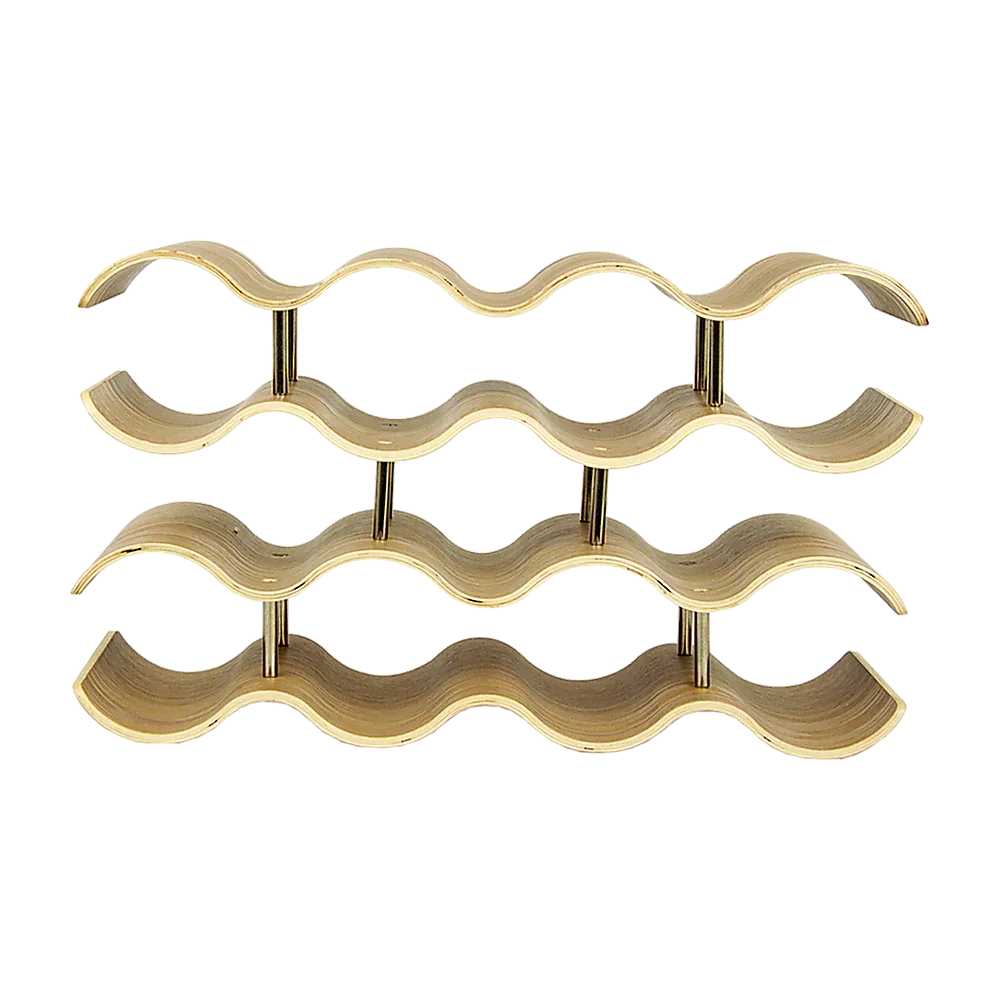 Wooden Wave Wine Rack/Creative Home Grape Wine Holder Shelf Cabinet/Bottle Rack - Mekamart Australia