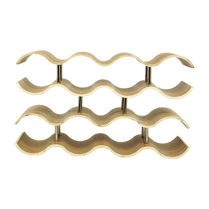 Wooden Wave Wine Rack/Creative Home Grape Wine Holder Shelf Cabinet/Bottle Rack - Mekamart Australia
