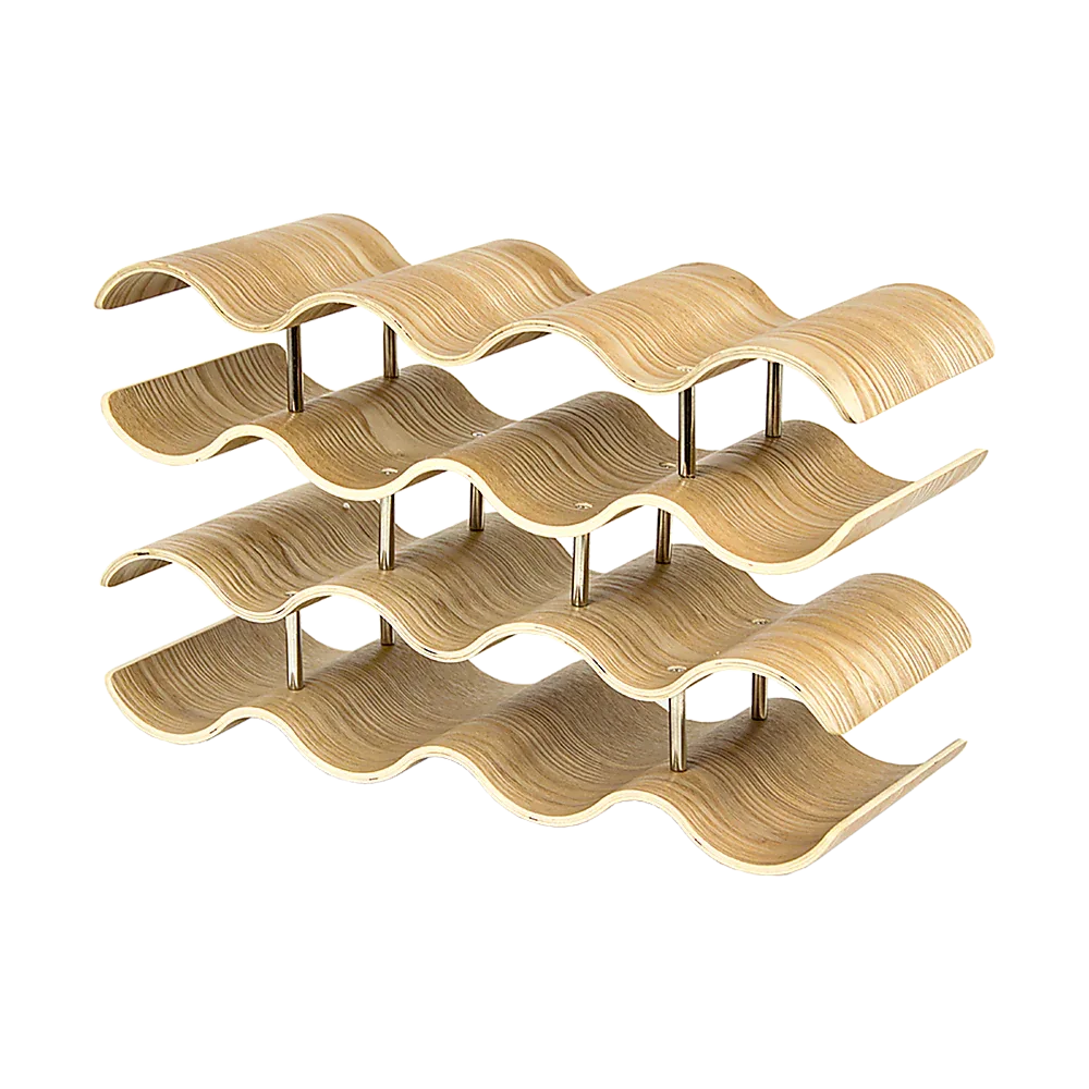 Wooden Wave Wine Rack/Creative Home Grape Wine Holder Shelf Cabinet/Bottle Rack - Mekamart Australia