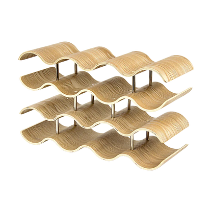Wooden Wave Wine Rack/Creative Home Grape Wine Holder Shelf Cabinet/Bottle Rack - Mekamart Australia
