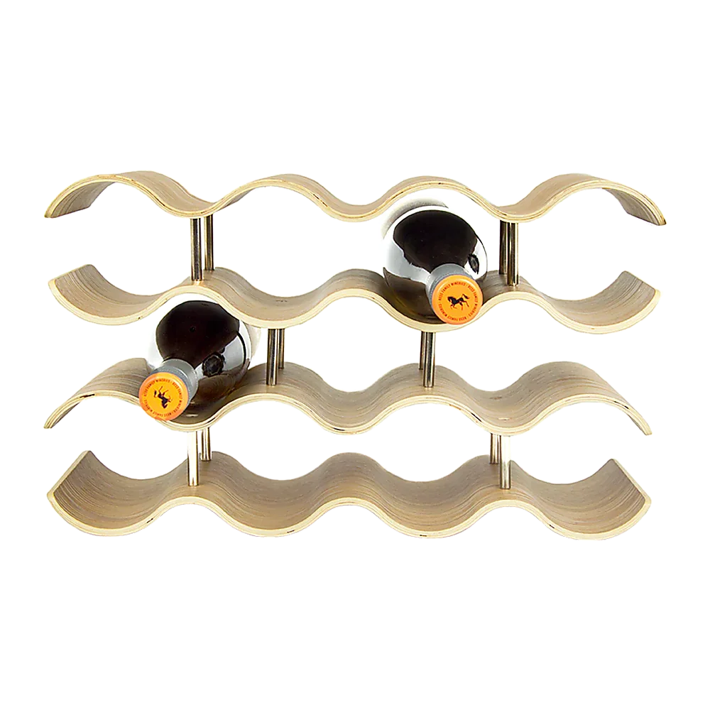 Wooden Wave Wine Rack/Creative Home Grape Wine Holder Shelf Cabinet/Bottle Rack - Mekamart Australia