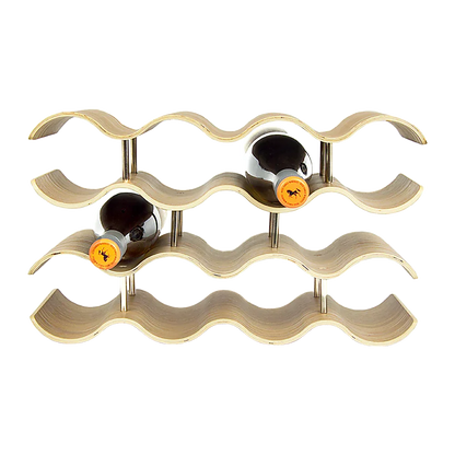 Wooden Wave Wine Rack/Creative Home Grape Wine Holder Shelf Cabinet/Bottle Rack - Mekamart Australia