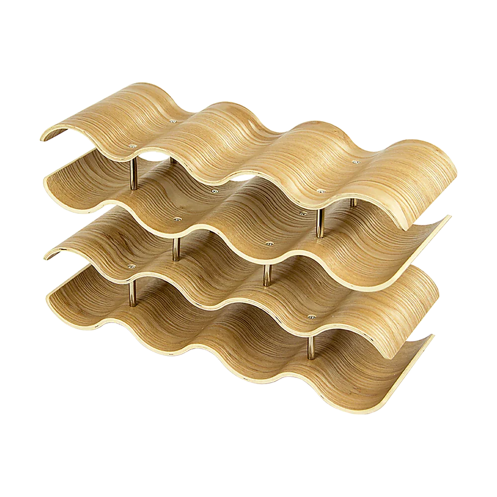 Wooden Wave Wine Rack/Creative Home Grape Wine Holder Shelf Cabinet/Bottle Rack - Mekamart Australia